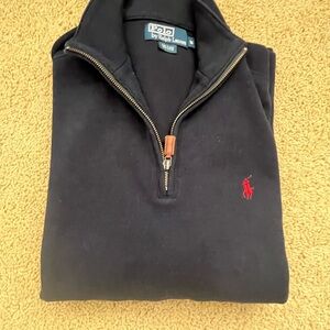 Polo by Ralph Lauren Black Quarter Zip Up Sweater